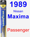 Passenger Wiper Blade for 1989 Nissan Maxima - Hybrid