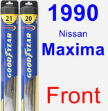 Front Wiper Blade Pack for 1990 Nissan Maxima - Hybrid