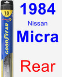 Rear Wiper Blade for 1984 Nissan Micra - Hybrid