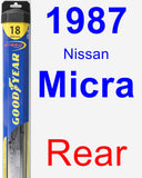 Rear Wiper Blade for 1987 Nissan Micra - Hybrid