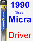 Driver Wiper Blade for 1990 Nissan Micra - Hybrid