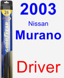Driver Wiper Blade for 2003 Nissan Murano - Hybrid