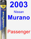 Passenger Wiper Blade for 2003 Nissan Murano - Hybrid