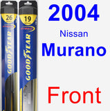 Front Wiper Blade Pack for 2004 Nissan Murano - Hybrid