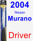 Driver Wiper Blade for 2004 Nissan Murano - Hybrid