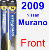 Front Wiper Blade Pack for 2009 Nissan Murano - Hybrid