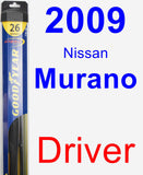 Driver Wiper Blade for 2009 Nissan Murano - Hybrid