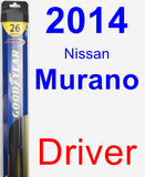 Driver Wiper Blade for 2014 Nissan Murano - Hybrid