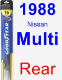 Rear Wiper Blade for 1988 Nissan Multi - Hybrid