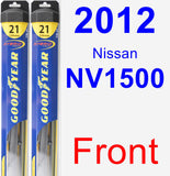 Front Wiper Blade Pack for 2012 Nissan NV1500 - Hybrid