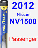 Passenger Wiper Blade for 2012 Nissan NV1500 - Hybrid