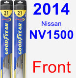 Front Wiper Blade Pack for 2014 Nissan NV1500 - Hybrid