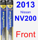 Front Wiper Blade Pack for 2013 Nissan NV200 - Hybrid