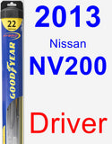 Driver Wiper Blade for 2013 Nissan NV200 - Hybrid