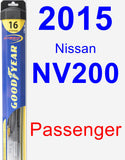 Passenger Wiper Blade for 2015 Nissan NV200 - Hybrid