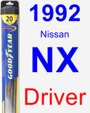 Driver Wiper Blade for 1992 Nissan NX - Hybrid