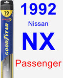 Passenger Wiper Blade for 1992 Nissan NX - Hybrid