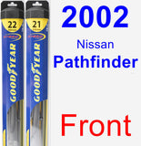 Front Wiper Blade Pack for 2002 Nissan Pathfinder - Hybrid