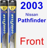 Front Wiper Blade Pack for 2003 Nissan Pathfinder - Hybrid