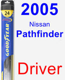 Driver Wiper Blade for 2005 Nissan Pathfinder - Hybrid