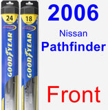 Front Wiper Blade Pack for 2006 Nissan Pathfinder - Hybrid