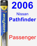 Passenger Wiper Blade for 2006 Nissan Pathfinder - Hybrid