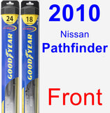 Front Wiper Blade Pack for 2010 Nissan Pathfinder - Hybrid