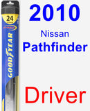 Driver Wiper Blade for 2010 Nissan Pathfinder - Hybrid