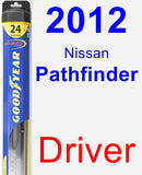 Driver Wiper Blade for 2012 Nissan Pathfinder - Hybrid