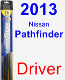 Driver Wiper Blade for 2013 Nissan Pathfinder - Hybrid