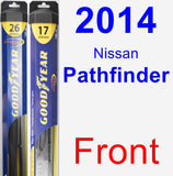 Front Wiper Blade Pack for 2014 Nissan Pathfinder - Hybrid