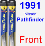 Front Wiper Blade Pack for 1991 Nissan Pathfinder - Hybrid