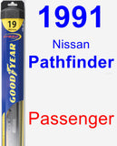 Passenger Wiper Blade for 1991 Nissan Pathfinder - Hybrid