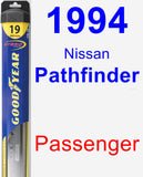 Passenger Wiper Blade for 1994 Nissan Pathfinder - Hybrid