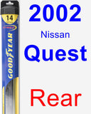 Rear Wiper Blade for 2002 Nissan Quest - Hybrid