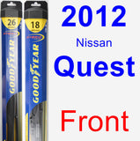 Front Wiper Blade Pack for 2012 Nissan Quest - Hybrid