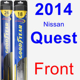 Front Wiper Blade Pack for 2014 Nissan Quest - Hybrid