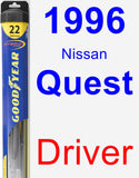 Driver Wiper Blade for 1996 Nissan Quest - Hybrid