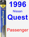 Passenger Wiper Blade for 1996 Nissan Quest - Hybrid