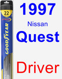 Driver Wiper Blade for 1997 Nissan Quest - Hybrid