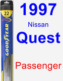 Passenger Wiper Blade for 1997 Nissan Quest - Hybrid