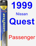 Passenger Wiper Blade for 1999 Nissan Quest - Hybrid