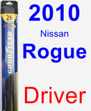 Driver Wiper Blade for 2010 Nissan Rogue - Hybrid