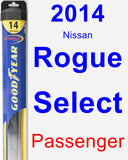 Passenger Wiper Blade for 2014 Nissan Rogue Select - Hybrid