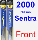 Front Wiper Blade Pack for 2000 Nissan Sentra - Hybrid