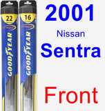 Front Wiper Blade Pack for 2001 Nissan Sentra - Hybrid