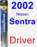 Driver Wiper Blade for 2002 Nissan Sentra - Hybrid