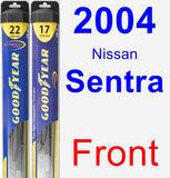 Front Wiper Blade Pack for 2004 Nissan Sentra - Hybrid