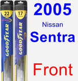 Front Wiper Blade Pack for 2005 Nissan Sentra - Hybrid