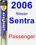 Passenger Wiper Blade for 2006 Nissan Sentra - Hybrid